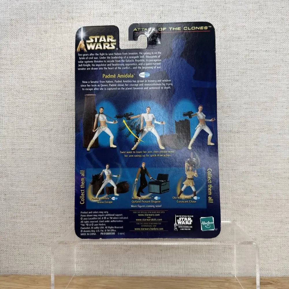 Star Wars Attack Of The Clones Padme Amidala Arena Escape Action Figure New 2002